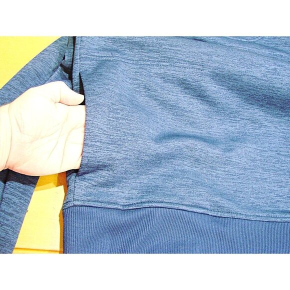 Under Armour Womens ColdGear Hoodie Slate Blue Heather with Pink Trim Logo Sz M - Picture 8 of 9